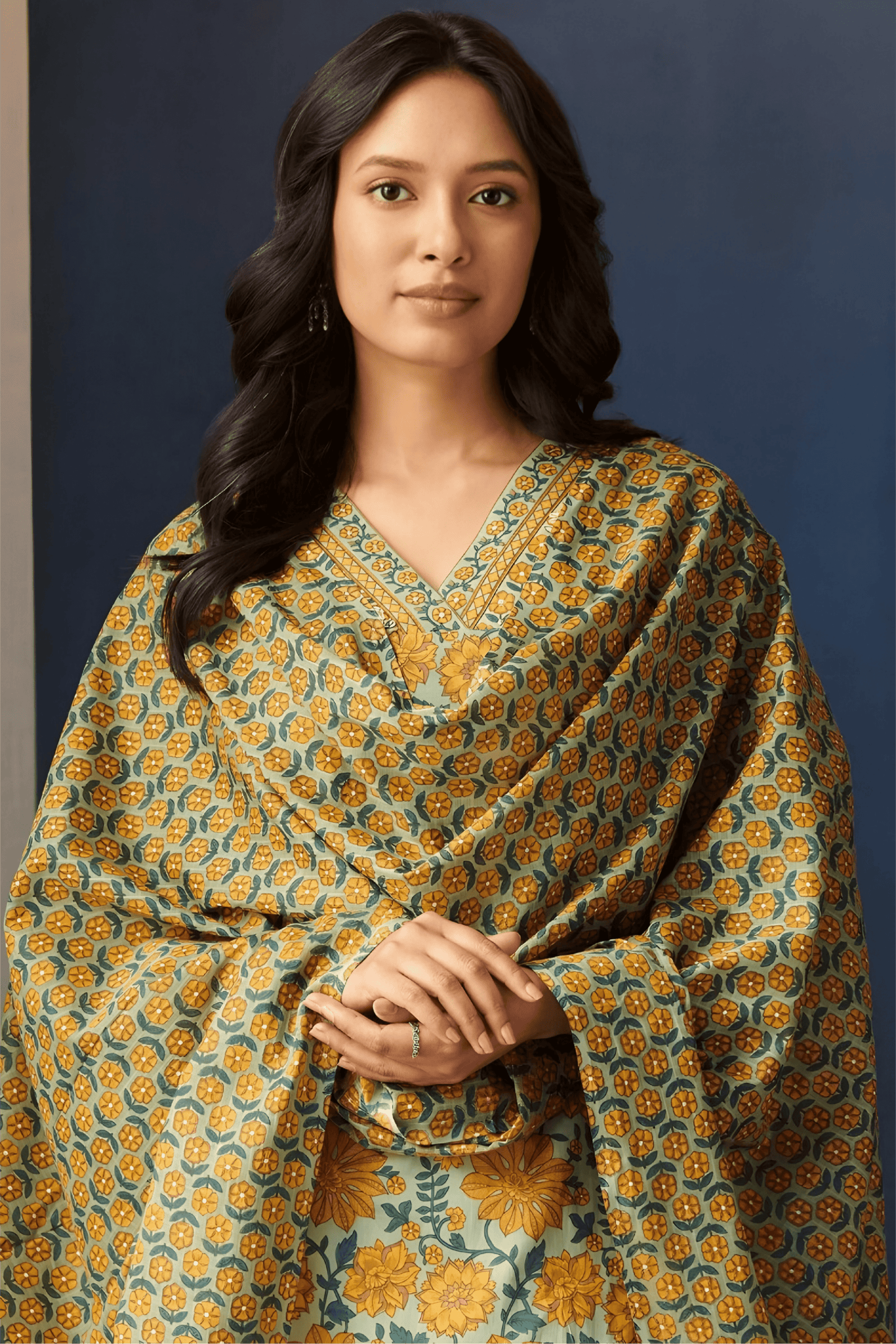 Printed Cotton Kurta Palazzos Set - Soft & Breathable