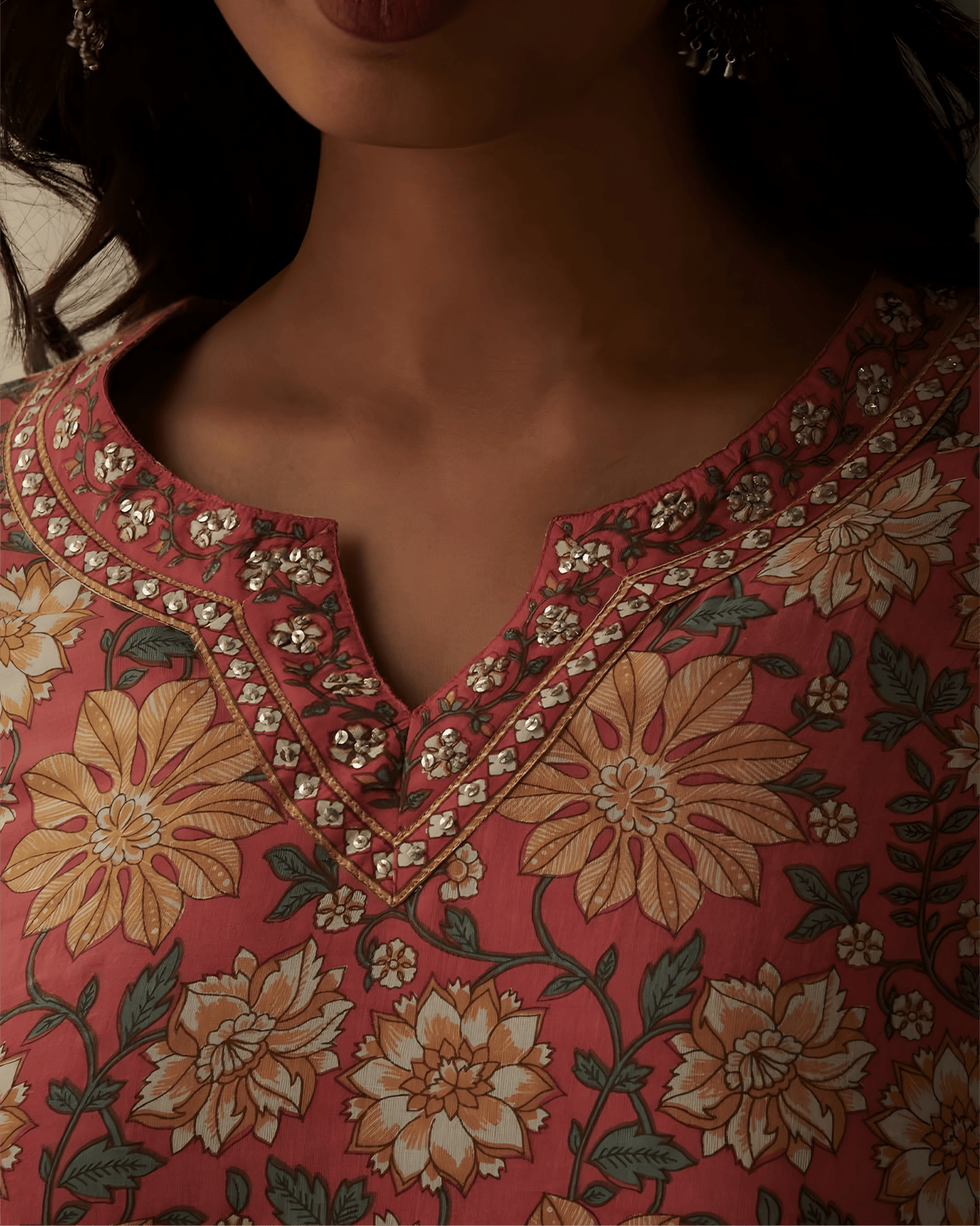 Printed Cotton Kurta Set with Palazzo & Dupatta - Soft & Breathable