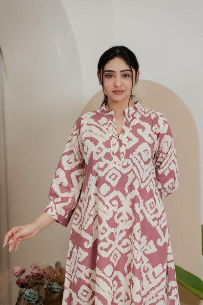 Premium Khadi Flex Kurta Set - Dusty Rose | Soft & Comfortable